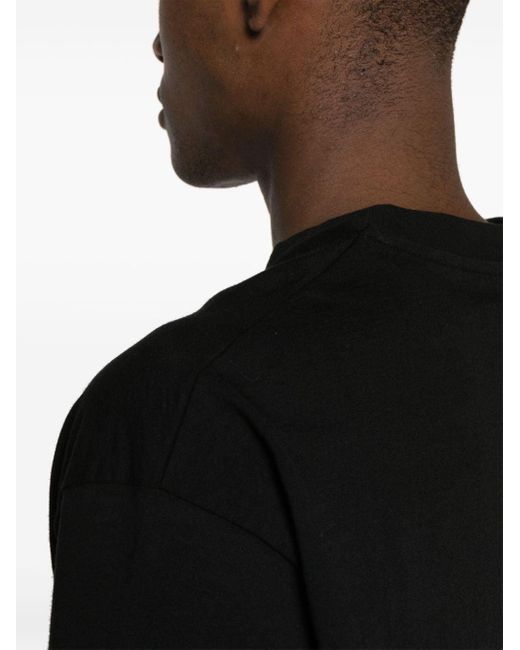 Jil Sander Black Side-slits Cotton T-shirt for men