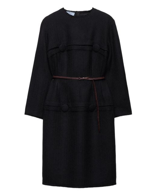 Prada ボタンディテール ドレス Black