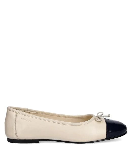 Gant Natural Chadii Bow-Detail Ballet Flats