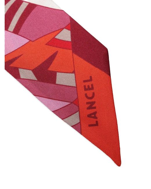Lancel Red Arabesque Silk Headband