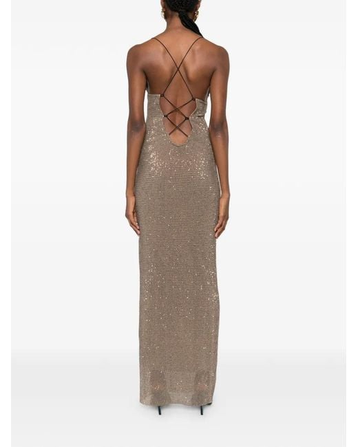 L'idée Natural Cosmopolitan Sequinned Maxi Dress
