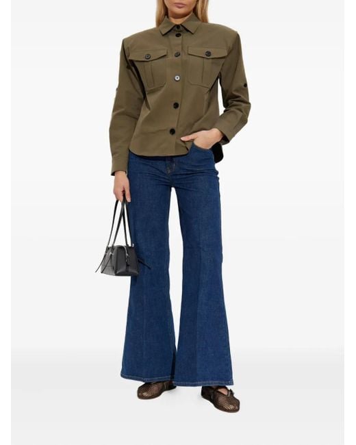Self-Portrait Blue Flared Jeans