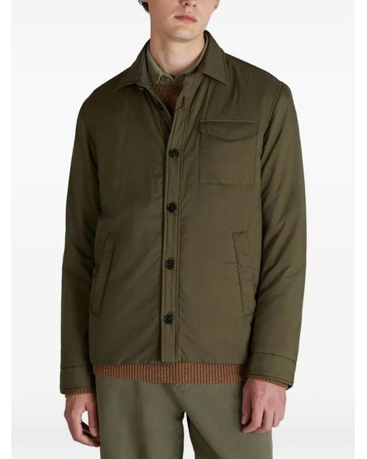 Slowear Green Padded Overshirt for men