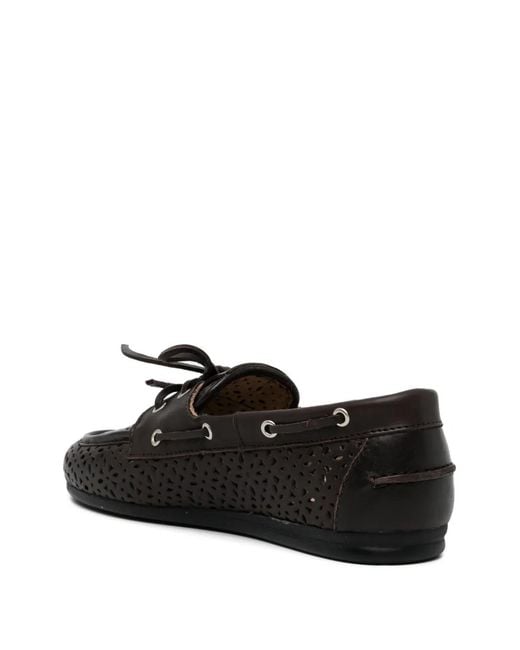 POSA White Perforated Loafers