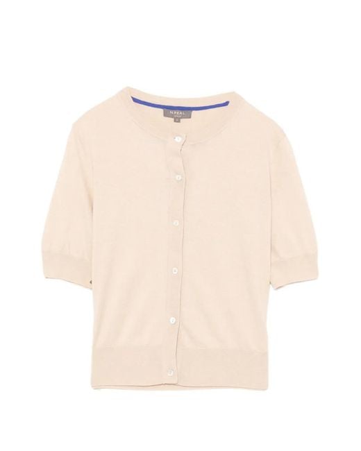 T-Shirt À Manches Courtes N.Peal Cashmere en coloris Natural
