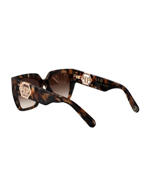 Philipp Plein Brown Tortoiseshell Sunglasses