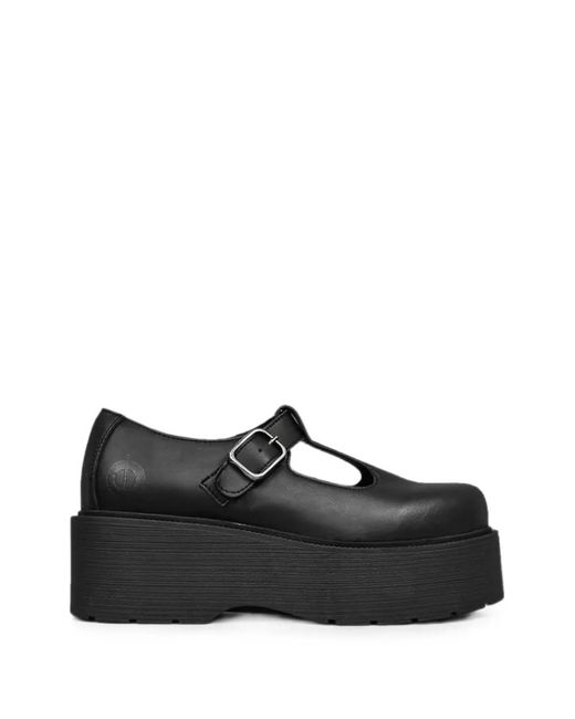 Altercore Black Blair T-Bar Platform Shoes