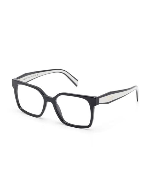Prada Black Square-Frame Glasses