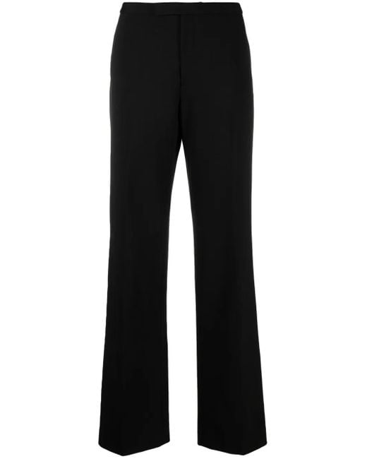 Aspesi Black Off-Centre Flared Trousers