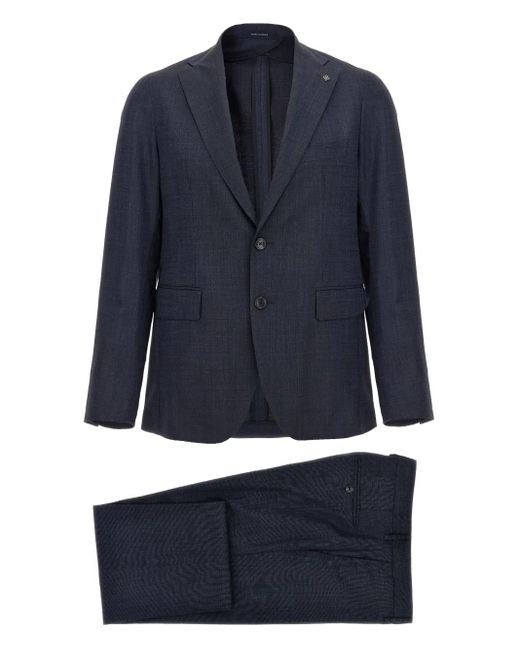 Costume Vesuvio À Carreaux Tagliatore pour homme en coloris Blue