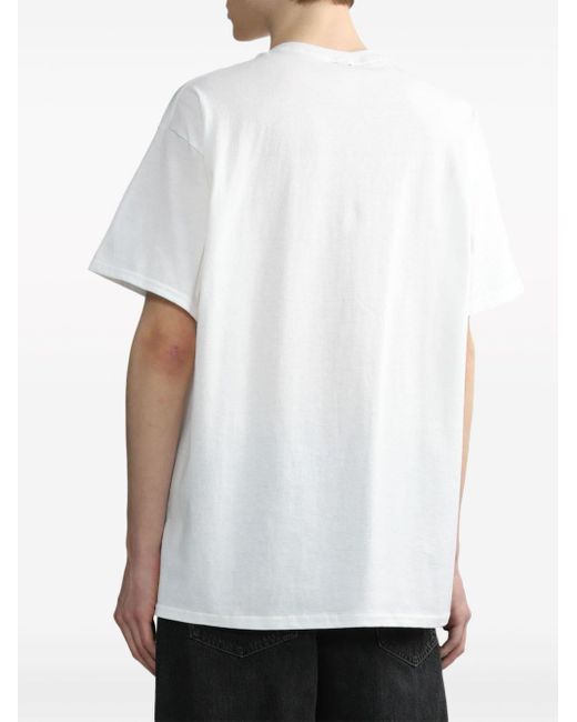 WESTFALL White Graphic-print Cotton T-shirt for men