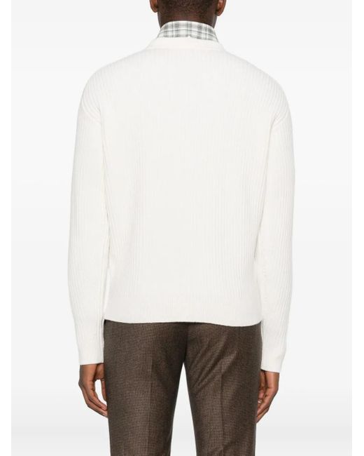 Pull Fox Head Maison Kitsuné pour homme en coloris White