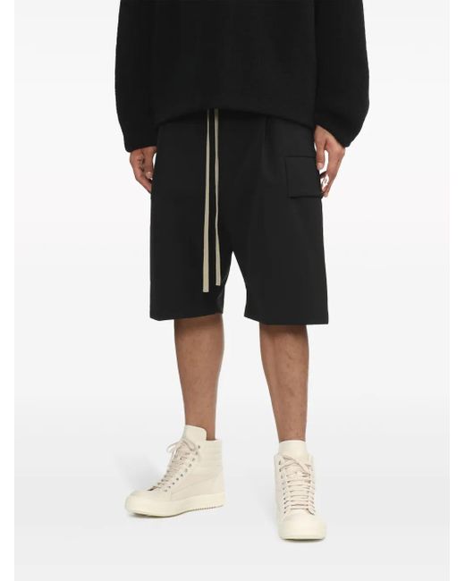 Fear Of God Black Wool-Cotton Blend Cargo Shorts for men