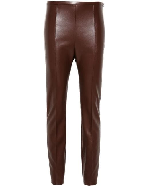 Philosophy Di Lorenzo Serafini Brown Leggings Aus Faux-Leder