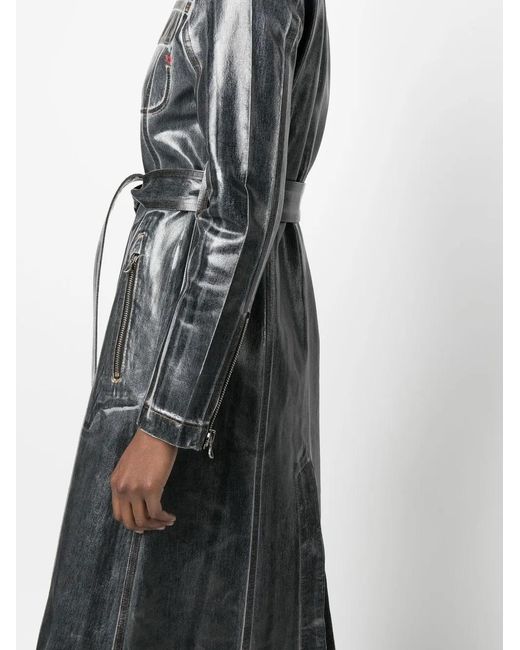 DIESEL Gray De-Flaminty-Z-Fsb Shirt Dress