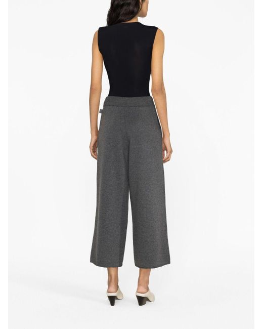 Loewe Gray Cashmere Wide-leg Trousers