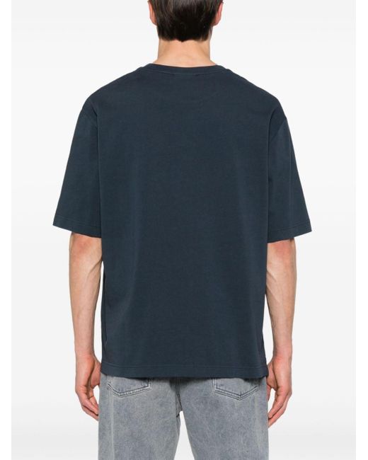 T-shirt en coton à motif Fox Maison Kitsuné pour homme en coloris Blue