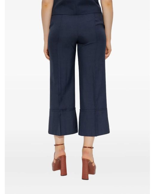 Theory Blue Cuffed Trousers