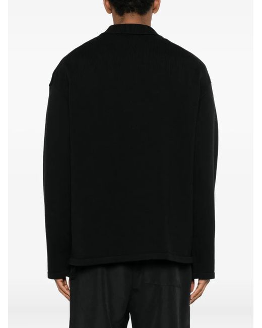 OAMC Black Polo À Col Zippé for men