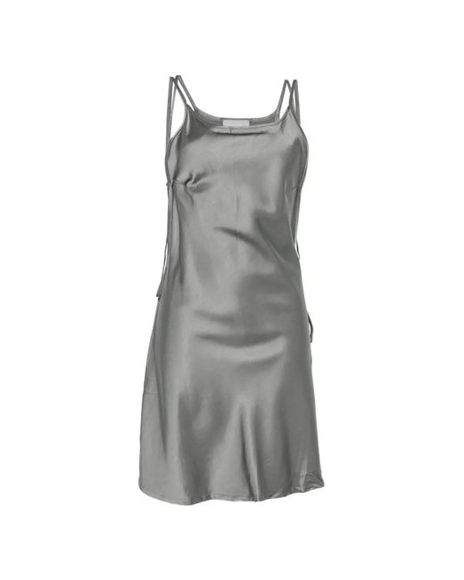 Halfboy Gray Spaghetti-Strap Mini Dress