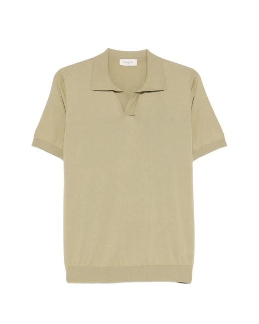Piacenza Cashmere White Sailor Cotton Polo Shirt for men