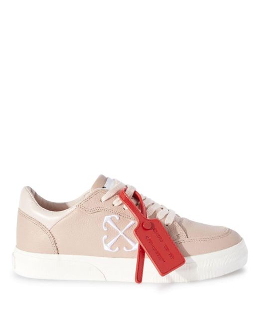Off-White c/o Virgil Abloh Pink New Low Vulcanized Leather Sneakers