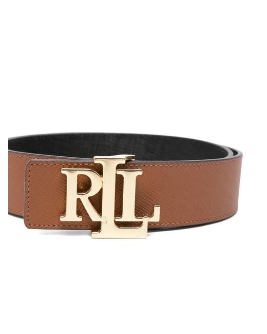 Ralph Lauren White Logo-Detail Buckle Belt