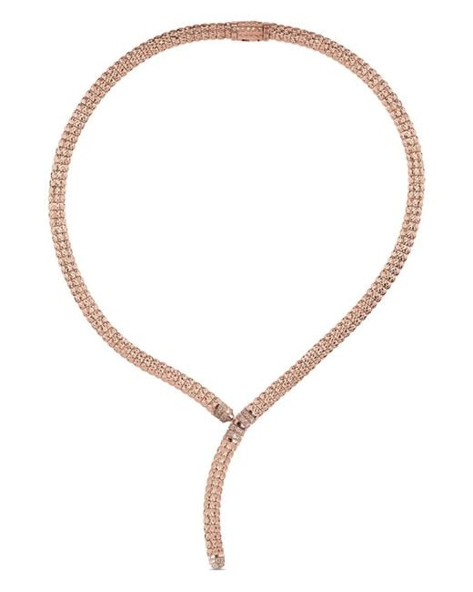Officina Bernardi White 18Kt Rose Enigma Y Diamond Necklace