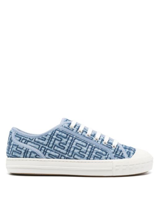 Fendi Blue Domino Sneakers