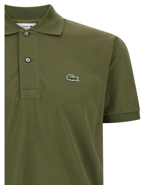 Lacoste Green Logo Patch Shirt Polo for men