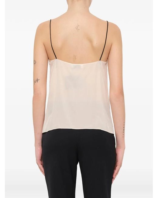 Lanvin Black Chevron-Panel Camisole Top