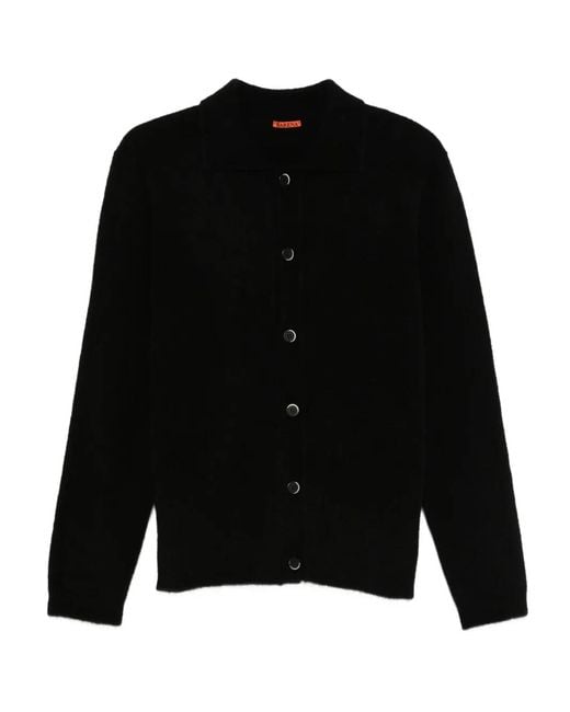 Barena Black Button-Front Polo-Neck Cardigan for men