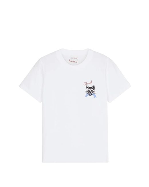 Closed White Graphic-Print T-Shirt