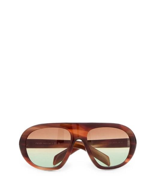 Prada Brown Getönte Pilotenbrille