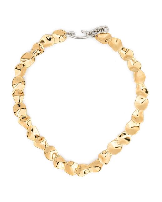Jil Sander Metallic Petals Eco Brass Necklace