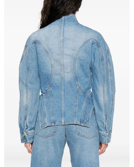 Mugler Blue Medium Denim Jacket