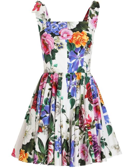 Dolce & Gabbana フローラル ミニドレス White