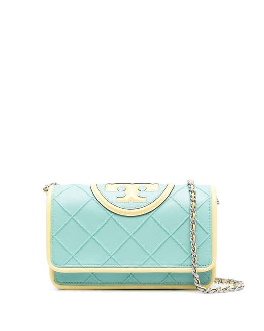 Tory Burch Pastel Diamondpattern Cross Body Bag in Blue Lyst