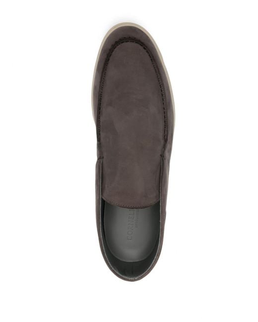 Corneliani Brown Nubuck Slip-on Boots for men