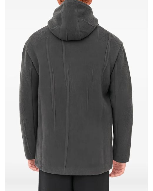 Label Under Construction Gray Zip-Up Hooded Jacket for men