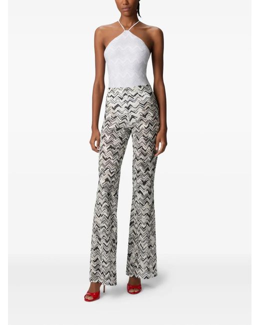 Missoni Gray Zigzag-Pattern Trousers