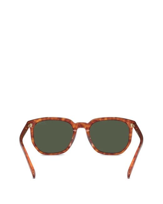 COACH Green Tortoiseshell-Effect Square-Frame Sunglasses for men