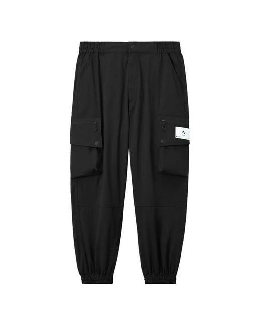 Izzue Black Multi-Pocket Cargo Pants for men