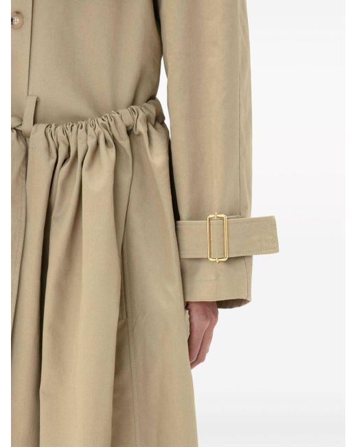 J.W. Anderson Natural Gathered-waist Trench Coat