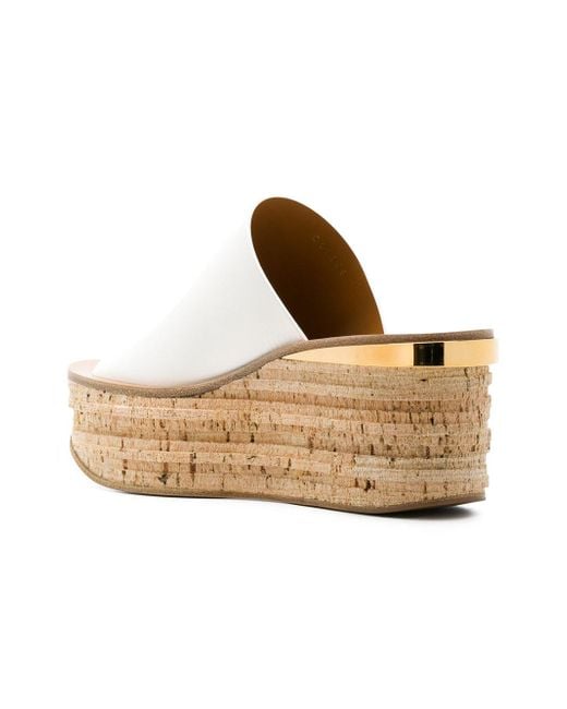 Lyst - ChloÃ© Camille Wedge Mules in White - Save 58%