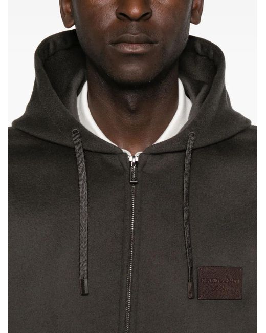 Emporio Armani Gray Hooded Jacket for men