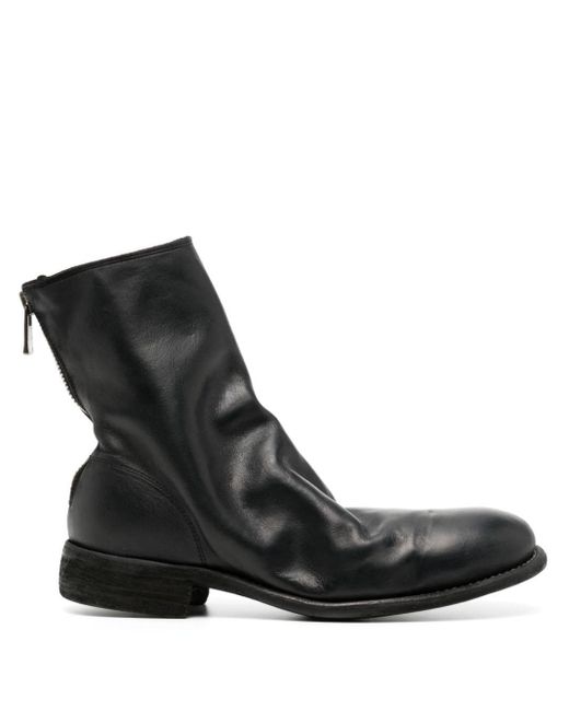 Guidi Black 986 Zip-fastened Leather Boots for men