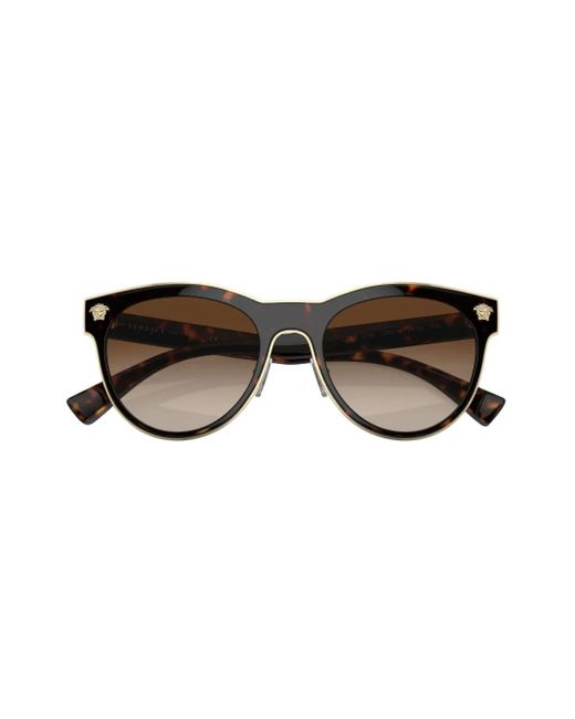 Versace Brown Medusa-Plaque Sunglasses