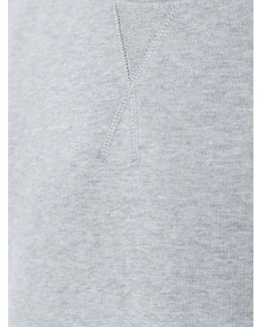 Plain Crew Neck Sweatshirt Sunspel pour homme en coloris Gray