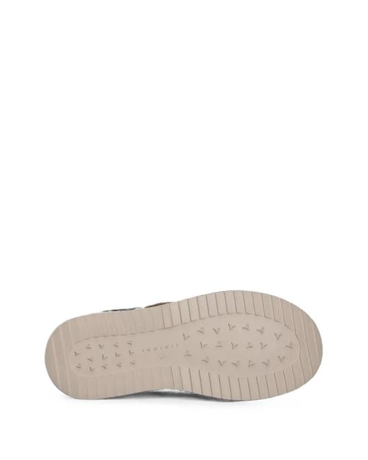 Inuikii Brown Buckle-Detail Flat Mules